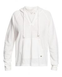 Bluza z kapturem dla Kobiety DESTINATION SURF Biały. Białe bluzy Roxy, m, bez wzorów, z bawełny, z kapturem. Za 249.00 zł.