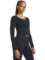 Under Armour Koszulka sportowa "Train Seamless" w kolorze czarnym rozmiar: S. Czarne koszulki sportowe Under Armour, bez wzorów, z materiału, bez ramiączek, outdoorowe. Za 191.95 zł.