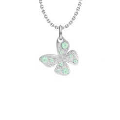 Naszyjnik z zawieszką Papillon 1 cm na cienkim klasycznym łańcuszku posrebrzany. Szare naszyjniki Lilou, posrebrzane. Za 228.00 zł.