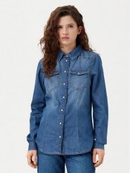 ONLY Koszula jeansowa Alexa 15315185 Niebieski Regular Fit. Niebieskie koszule Only, m, bez wzorów, z bawełny, bez kołnierzyka, bez ramiączek. Za 99.99 zł.