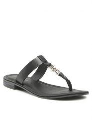 Tommy Hilfiger Japonki Th Elevated Sandal FW0FW07174 Czarny. Czarne klapki TOMMY HILFIGER, bez wzorów, ze skóry, bez obcasa. Za 319.99 zł.
