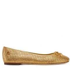 Baleriny LAUREN RALPH LAUREN. Żółte baleriny Lauren Ralph Lauren, bez wzorów, bez obcasa. Za 469.99 zł.