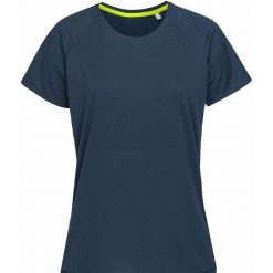 Raglanowa Koszulka Aktywna Dla Kobiet. Niebieskie bluzki STEDMAN, s, bez wzorów, sportowe, bez kołnierzyka, bez ramiączek. Za 73.99 zł.