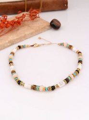 Charlize Pozłacany naszyjnik z kamieniami szlachetnymi - dł. 45 cm rozmiar: onesize. Białe naszyjniki Charlize, z jaspisem, pozłacane. Za 100.28 zł.