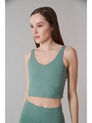 Onamaste Top sportowy w kolorze miętowym rozmiar: L/XL. Zielone koszulki sportowe Onamaste, bez wzorów, bez ramiączek, outdoorowe. Za 126.99 zł.