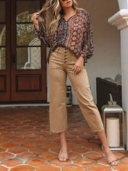 LA Angels Bluzka w kolorze jasnobrązowym rozmiar: L. Brązowe bluzki LA Angels, l, bez wzorów, bez kołnierzyka, bez ramiączek. Za 152.99 zł.