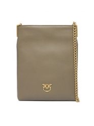 PINKO Torebka Flat Satchel AI 25-26 PCPL 105352 A0QO Szary. Szare torebki klasyczne Pinko, bez wzorów, ze skóry, bez dodatków. Za 1,059.00 zł.