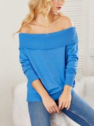 LA Angels Sweter w kolorze błękitnym rozmiar: M. Niebieskie swetry LA Angels, m, bez wzorów, bez ramiączek. Za 113.99 zł.