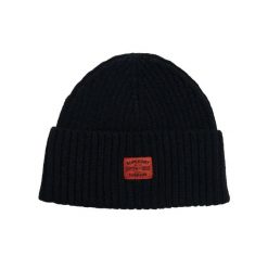 Czapka Superdry Workwear Knitted. Niebieskie czapki Superdry, bez wzorów, z dzianiny. Za 117.90 zł.