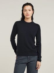 G-Star Sweter w kolorze granatowym rozmiar: M. Niebieskie swetry G-Star, m, bez wzorów, z wełny, bez ramiączek. Za 198.10 zł.