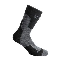 Skarpety trekkingowe CMP WOOL MID. Czarne skarpety CMP, bez wzorów. Za 79.99 zł.