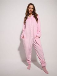 Piżama onesie Hello Kitty - różowy. Czerwone piżamy Sinsay, bez wzorów, bez ramiączek. Za 89.99 zł.