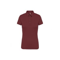 Damska koszulka polo z dżerseju Kariban. Brązowe koszulki polo KARIBAN, bez wzorów, z dżerseju, bez kołnierzyka, bez ramiączek. Za 118.00 zł.