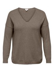 ONLY Carmakoma Sweter w kolorze beżowym rozmiar: L-50/52. Brązowe swetry Only Carmakoma, l, bez wzorów, bez ramiączek. Za 119.95 zł.