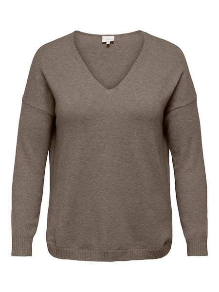 ONLY Carmakoma Sweter w kolorze beżowym rozmiar: L-50/52. Brązowe swetry Only Carmakoma, l, bez wzorów, bez ramiączek. Za 129.95 zł.