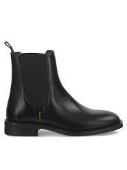 Gant Sztyblety 29551770 Czarny. Czarne botki GANT, bez wzorów, ze skóry, bez obcasa, na płaskiej podeszwie, bez zapięcia. Za 769.99 zł.