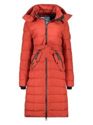 Canadian Peak Płaszcz zimowy "Cabimeak" w kolorze czerwonym rozmiar: XL. Czerwone płaszcze Canadian Peak, na zimę, xl, bez wzorów, z puchu, bez kaptura. Za 312.58 zł.