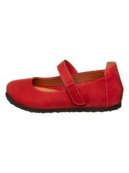 Comfortfusse Skórzane baleriny w kolorze czerwonym rozmiar: 37. Czerwone baleriny Comfortfüße, bez wzorów, z nubiku, bez obcasa. Za 301.95 zł.