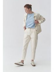 TATUUM Spodnie w kolorze kremowym rozmiar: 44. Brązowe spodnie materiałowe Tatuum, bez wzorów, z bawełny, z podwyższonym stanem. Za 162.45 zł.