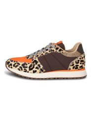 WODEN Skórzane sneakersy "Ronja Cowhair" w kolorze brązowym rozmiar: 39. Brązowe trampki Woden, bez wzorów, z materiału, bez zapięcia. Za 263.53 zł.