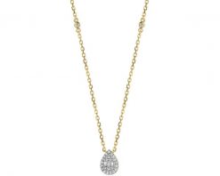 Naszyjnik z żółtego złota z diamentami - 0,11 ct - próba 585. Żółte naszyjniki Apart, z diamentem, złote. Za 3,890.00 zł.
