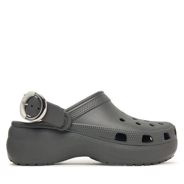 Klapki Crocs. Szare klapki Crocs, bez wzorów, bez obcasa. Za 299.99 zł.