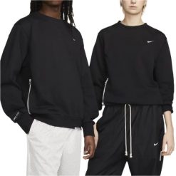 Bluza z okrągłym dekoltem Nike Dri-Fit. Czarne bluzy Nike, xxl, bez wzorów, z bawełny, bez kaptura. Za 322.90 zł.