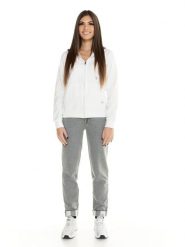 Bluza z kaptur na co dzień na siłownię. Białe bluzy LEONE 1947 APPAREL, xs, bez wzorów, z dresówki, bez kaptura. Za 252.56 zł.