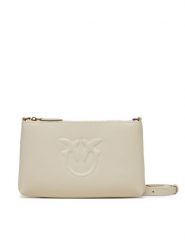 PINKO Torebka Flat Horizontal Mini PE 25 PCPL 104277 A2AN Biały. Białe listonoszki Pinko, bez wzorów, ze skóry, bez dodatków. Za 479.99 zł.
