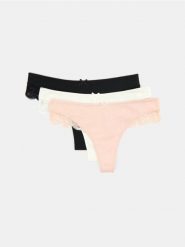 Majtki stringi z koronką 3 pack - wielobarwny. Stringi Sinsay, bez wzorów, z koronki. Za 25.99 zł.