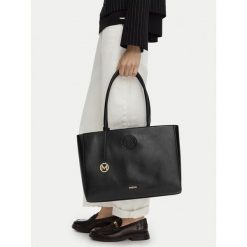 Torebka MEXX. Czarne shopper Mexx, bez wzorów, bez dodatków. Za 229.99 zł.