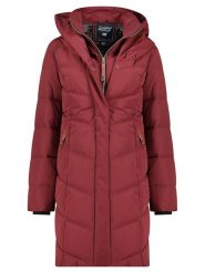 Geographical Norway Płaszcz zimowy "Djamila" w kolorze bordowym rozmiar: XXL. Czerwone płaszcze Geographical Norway, na zimę, xxl, bez wzorów, z puchu, bez kaptura. Za 260.99 zł.