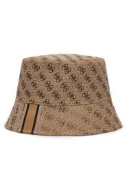 Guess Kapelusz Bucket AM9545 POL01 Beżowy. Brązowe kapelusze Guess, z aplikacjami, z poliesteru. Za 194.99 zł.