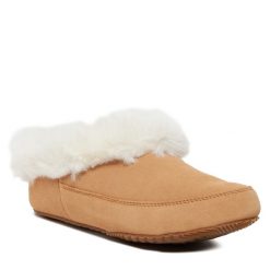 Kapcie Sorel. Brązowe obuwie domowe Sorel, bez wzorów, bez zapięcia. Za 389.00 zł.