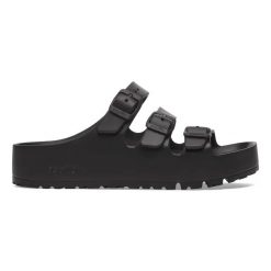 Klapki damskie Birkenstock Florida III Flex Platform EVA Black. Czarne klapki Birkenstock, bez wzorów, bez obcasa, na platformie. Za 239.99 zł.