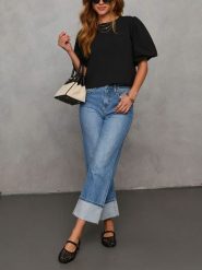 Milan Kiss Bluzka w kolorze czarnym rozmiar: M. Czarne bluzki Milan Kiss, m, bez wzorów, z wiskozy, bez kołnierzyka, bez ramiączek. Za 126.99 zł.