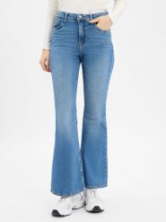 Noisy May Rozkloszowane jeansy - NMKareen Kobiety Bawełna niebieski jednolity, 26-30. Niebieskie jeansy Noisy may, bez wzorów. Za 249.95 zł.