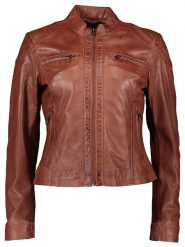 Buffalo Skórzana kurtka w kolorze karmelowym rozmiar: 42. Brązowe kurtki Buffalo, bez wzorów, ze skóry, bez kaptura. Za 503.95 zł.