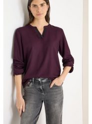 Cecil Bluzka w kolorze fioletowym rozmiar: L. Różowe bluzki Cecil, l, bez wzorów, z wiskozy, bez kołnierzyka, bez ramiączek. Za 113.10 zł.