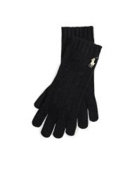 Polo Ralph Lauren Rękawiczki 455981440001 Czarny. Czarne rękawiczki Polo Ralph Lauren, bez wzorów, z dzianiny. Za 449.99 zł.