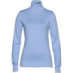 Sweter z golfem bonprix perłowy niebieski. Swetry marki bonprix. Za 29.99 zł.