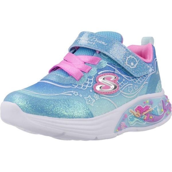 Buty SKECHERS MY DREAMERS LIL MERMAID Niebieski. Niebieskie trekkingi Skechers, z materiału, trekkingowe. Za 187.99 zł.