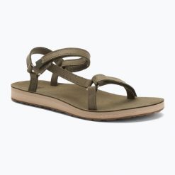 Sandały damskie Teva Original Universal Slim Lea. Zielone sandały Teva, bez wzorów, sportowe, bez obcasa, bez zapięcia. Za 299.99 zł.