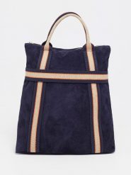 Abaco Skórzany plecak "Gao" w kolorze granatowo-beżowym - 37,5 x 9 x 37 cm rozmiar: onesize. Niebieskie plecaki Abaco, bez wzorów, z materiału. Za 316.24 zł.