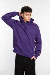 BLUZA UNISEX CARHARTT CHASE I033661-1YVXX (S) KOLOR FIOLETOWY. Fioletowe bluzy Carhartt, l, bez wzorów, z bawełny, bez kaptura. Za 199.00 zł.