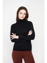 C& Jo Golf w kolorze czarnym rozmiar: 36. Czarne golfy C& Jo, bez wzorów, ze splotem, bez ramiączek. Za 175.26 zł.