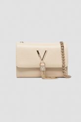 VALENTINO Beżowa kopertówka Divina. Brązowe kopertówki Valentino by Mario Valentino, bez wzorów, bez dodatków. W wyprzedaży za 192.39 zł.