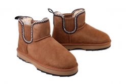 EMU AUSTRALIA Higgie W13198 chestnut, botki damskie. Brązowe botki EMU Australia, bez wzorów, z gumy, bez obcasa, bez zapięcia. Za 699.90 zł.