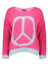 Miss goodlife Sweter w kolorze różowo-błękitnym rozmiar: S. Różowe swetry miss goodlife, s, bez wzorów, z wełny, bez ramiączek. Za 154.07 zł.