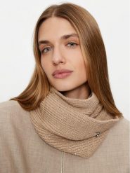 Guess Komin AW5237 WOL03 Beżowy. Brązowe rękawiczki Guess, z aplikacjami, z materiału. Za 299.99 zł.